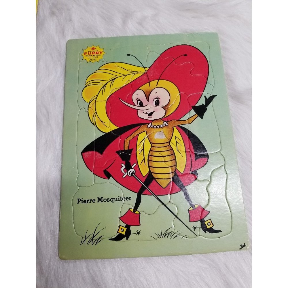 Vintage Kids Puzzle Pierre Mosquiteer Bug
